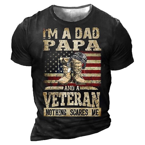 

Men's Unisex T shirt 3D Print Graphic Prints Shoe National Flag Crew Neck Street Daily Print Short Sleeve Tops Casual Designer Big and Tall Sports Black Army Green Dark Gray