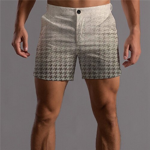 

Men's Fashion Designer Shorts Chino Shorts 3D Print Pocket Short Pants Business Casual Micro-elastic Gradient Graphic Prints Comfort Soft Mid Waist Gray M L XL XXL 3XL