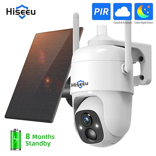 

Hiseeu CQ1 IP Camera 2MP PTZ WIFI Waterproof Motion Detection Remote Access Indoor Outdoor Apartment Support 128 GB