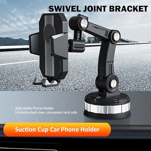 

2022 New Gravity Car Phone Holder Suction Cup Adjustable Universal Dashboard Phone Holder Stand in Car GPS Mount