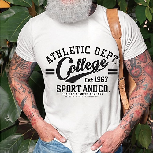 

Men's Unisex T shirt Hot Stamping Graphic Prints Letter Crew Neck Street Daily Print Short Sleeve Tops Casual Designer Big and Tall Sports White Black Navy Blue