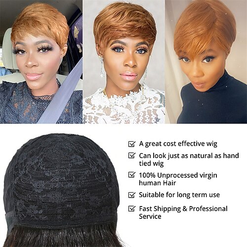 STOCKING CAP QUICK WEAVE  SHORT HAIR WIG DONE ON A STOCKING CAP