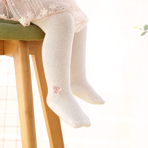 

Kids Girls' Socks White Gray Pink Solid Colored Patchwork Spring Summer Cute Daily Wear 1-12 Years