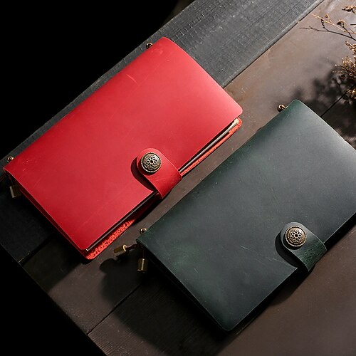 

Sketchbook Notebook Plain A5 5.8×8.3 Inch Retro Leather Hardcover Mini 96 Pages Notebook for School
