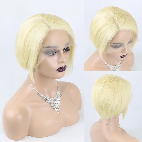

Straight Human Hair Wigs 4x1 Lace Closure Human Hair Wigs 150% Brazilian Remy Short Straight Bob Wig Preplucked Natural Hairline