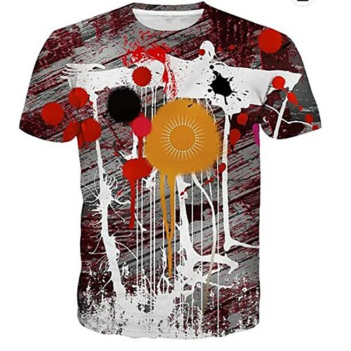 

Kids Boys T shirt Graphic Outdoor 3D Print Short Sleeve Crewneck Active 3-12 Years Spring Gray