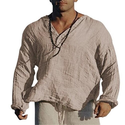 

Men's Hiking Tee shirt Henley Shirt Tee Tshirt Top Outdoor Breathable Quick Dry Lightweight Sweat wicking Summer Solid Color Nude Green Pink Climbing Camping / Hiking / Caving Traveling