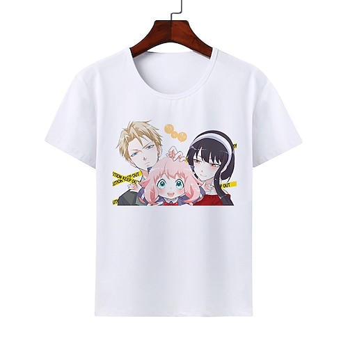 

Inspired by SPY×FAMILY Loid Forger Yor Forger Anya Forger T-shirt Cartoon 100% Polyester Anime Harajuku Graphic Kawaii T-shirt For Men's / Women's / Couple's