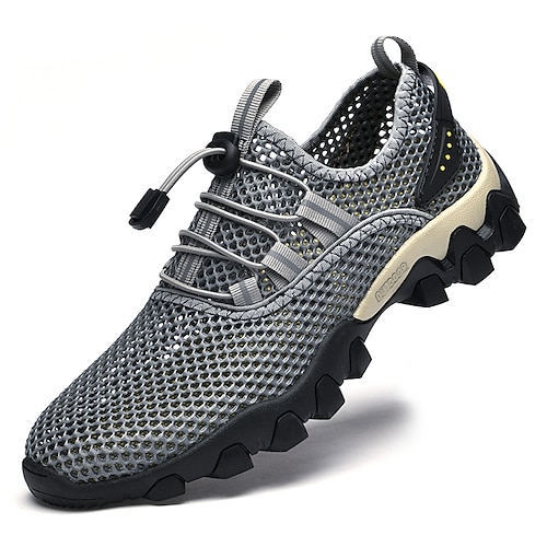 

Men's Unisex Sneakers Comfort Shoes Sporty Casual Outdoor Daily Walking Shoes Mesh Breathable Black Blue Gray Color Block Spring Fall