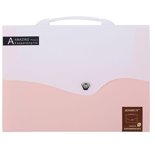 

12 Pockets Accordion File Folders PP Waterproof Multicolor File Organizer A4 Size Receipts Documents