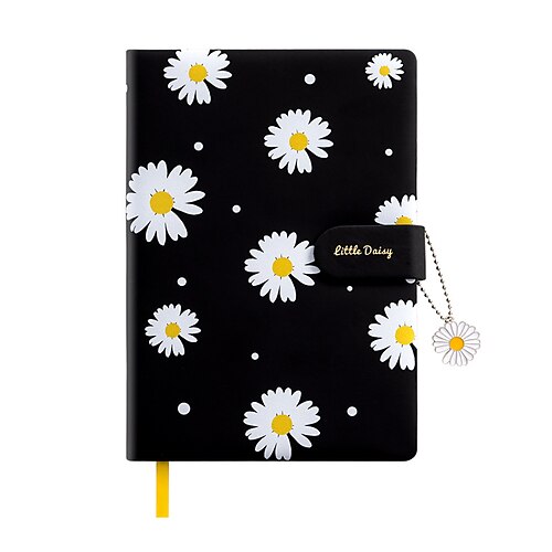 

Lined Notebook Lined A5 5.8×8.3 Inch Retro PU SoftCover with Lock Button 256 Pages Notebook for School Office Business