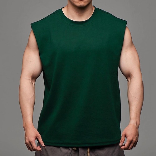 

Men's Running Tank Top Sleeveless Vest / Gilet Spandex Quick Dry Soft Fitness Gym Workout Running Sportswear Activewear Solid Colored Green Black Blue