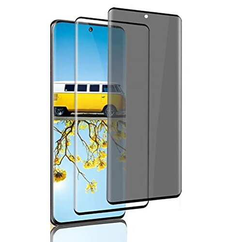 

2 Pack For Galaxy S20 Ultra Privacy/HD Tempered Glass Screen Protector 9H Hardness Support Fingerprint 3D Surface Coverage Easy Installation No Bubble For Samsung Galaxy S20 Ultra 6.9