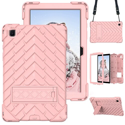 

Tablet Case Cover For Samsung Galaxy Tab A7 2020 Portable Shoulder Strap with Stand TPU PC Silicone