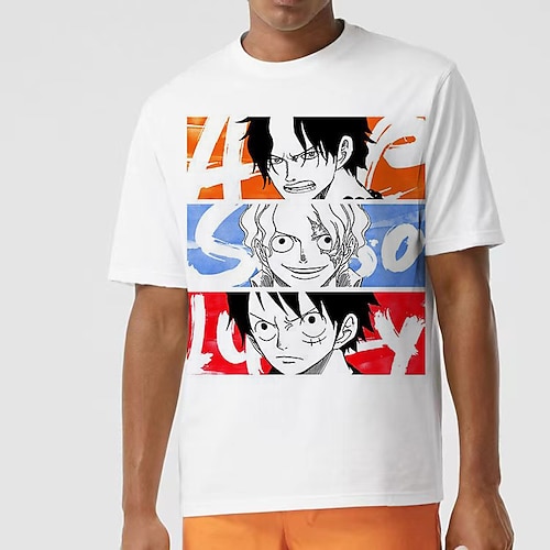 

Inspired by One Piece Monkey D. Luffy Roronoa Zoro T-shirt Anime 100% Polyester Anime 3D Harajuku Graphic T-shirt For Men's / Women's / Couple's
