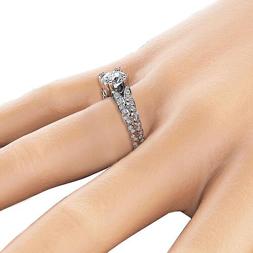 

Ring Party Classic Silver Alloy Simple Elegant 1pc / Women's / Wedding / Gift