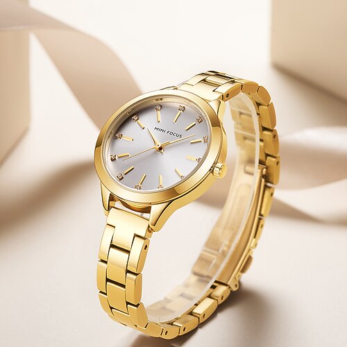 

MINI FOCUS Quartz Watch for Women Analog Quartz Stylish Fashion Waterproof Creative Stainless Steel Alloy Fashion