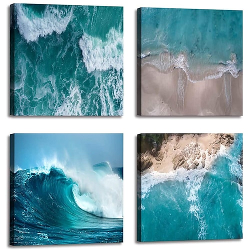 

Print Stretched Canvas Prints - Landscape Classic Modern Four Panels Art Prints