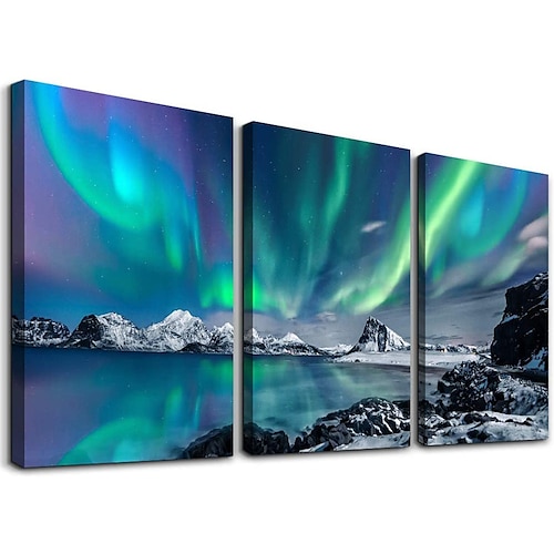 

Print Rolled Canvas Prints - Landscape Comtemporary Modern Three Panels Art Prints