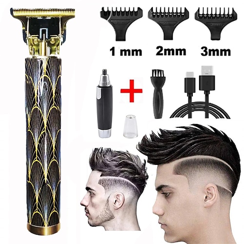 

Hair Cutting Machine Trimmer For Men Machine Rechargeable New Clipper Barber T9 USB Electric Professional Beard Haircut Style Accessorize With Nasal Hair Apparatus