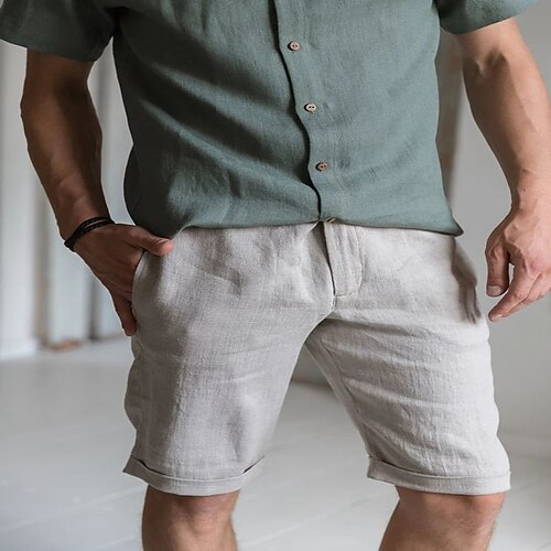 

Men's Stylish Casual / Sporty Active Shorts Drawstring Pocket Elastic Waist Short Pants Sports Outdoor Daily Micro-elastic Solid Color Comfort Breathable Mid Waist Gray S M L XL XXL