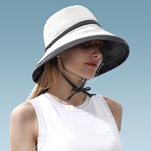 

sunscreen hat female positive and negative dual-use sun hat summer outdoor anti-ultraviolet breathable face-covering big-edge fisherman hat