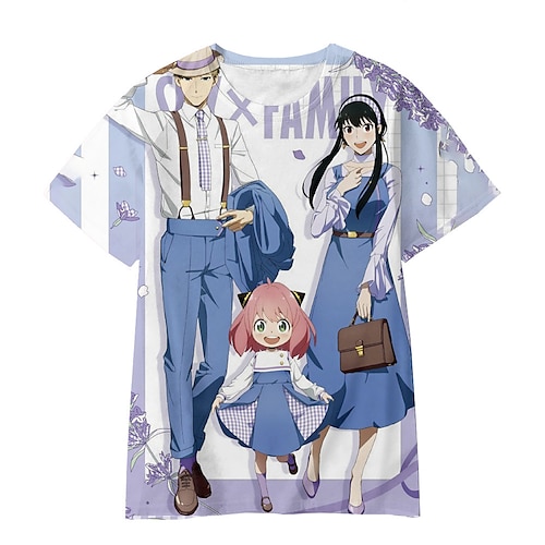 

Inspired by SPY×FAMILY Loid Forger Yor Forger Anya Forger T-shirt Cartoon 100% Polyester Anime Harajuku Graphic Kawaii T-shirt For Men's / Women's / Couple's