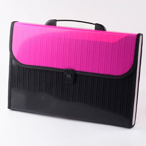 

12 Pockets Accordion File Folders PP Waterproof Multicolor File Organizer A4 Size Receipts Documents