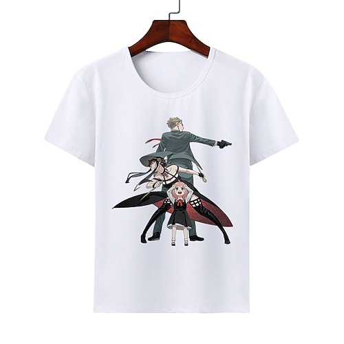 

Inspired by SPY×FAMILY Loid Forger Yor Forger Anya Forger T-shirt Cartoon 100% Polyester Anime Harajuku Graphic Kawaii T-shirt For Men's / Women's / Couple's