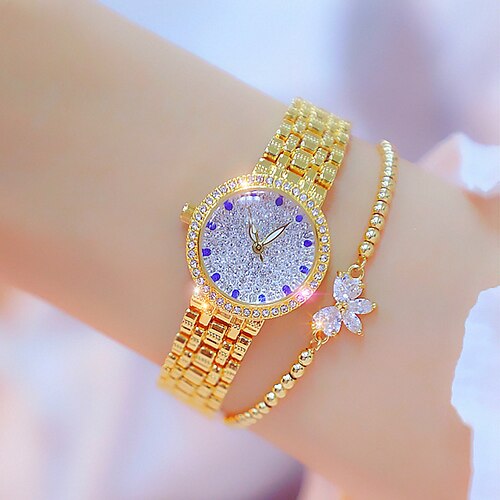 

Quartz Watch for Women Analog Quartz Stylish Glitter Luxury Fashion Creative Stainless Steel Stainless Steel Creative / One Year