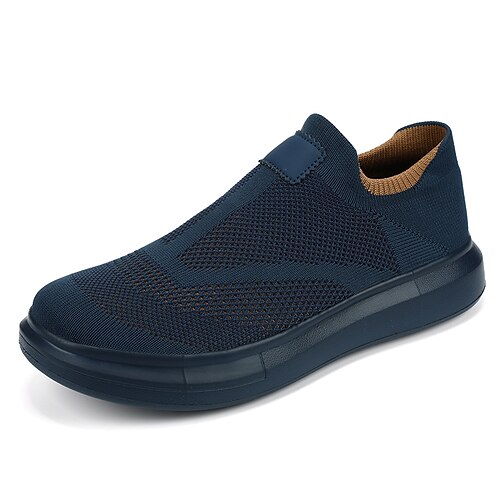 

Men's Loafers Slip-Ons Comfort Shoes Casual Athletic Walking Shoes Elastic Fabric Black Dark Blue Beige Spring