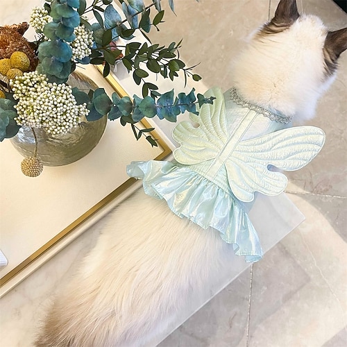 

Cute Wings Skirt Fluorescent Summer Skirt Small Dog Cat Princess Skirt Pet Clothes