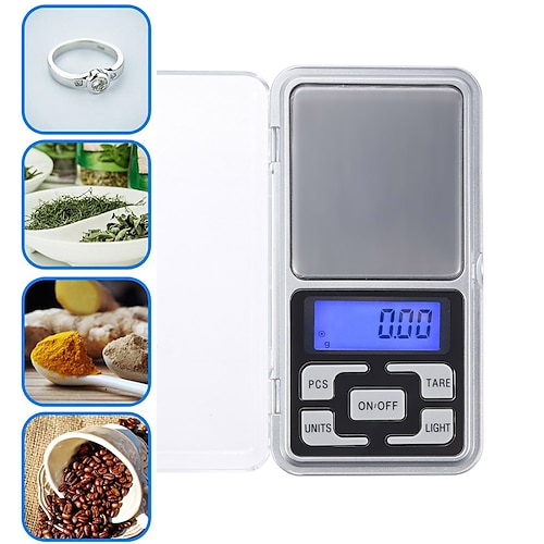 

1pc 200g/0.01g 500g/0.1g Mini precise Pocket Electronic Digital Scale for Gold Jewelry Balance Gram Scales