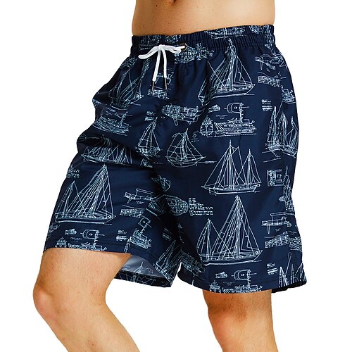 

Men's Swim Trunks Swim Shorts Quick Dry Lightweight Board Shorts Bathing Suit with Pockets Drawstring Swimming Surfing Beach Water Sports Printed Summer / Stretchy
