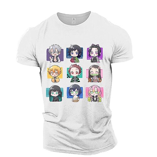 

Inspired by Demon Slayer: Kimetsu no Yaiba Kamado Nezuko Kamado Tanjiro T-shirt Anime 100% Polyester Anime Classic Retro Vintage T-shirt For Men's