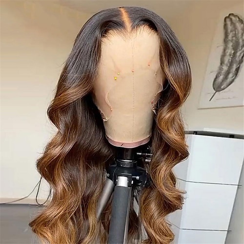 

Colored Wavy Lace Front Human Hair Wigs 4x4/13x4 Highlight HD Lace Frontal Wig Honey Blonde Brazilian 4x4 Lace Closure Wigs 150%/180% Density Glueless Wig