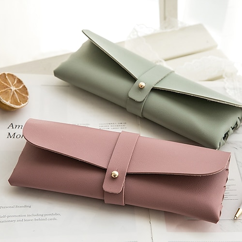 

PencilCasePenPouchMarkerBag Waterproof Slim Wear-Resistant Leather for School Office Business