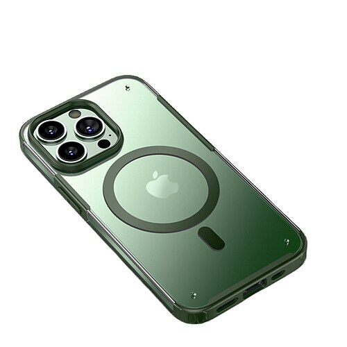 

Phone Case For Apple Back Cover iPhone 13 Pro Max iPhone 13 iPhone 13 Pro Portable Compatible with MagSafe Shockproof Transparent Solid Colored Plastic