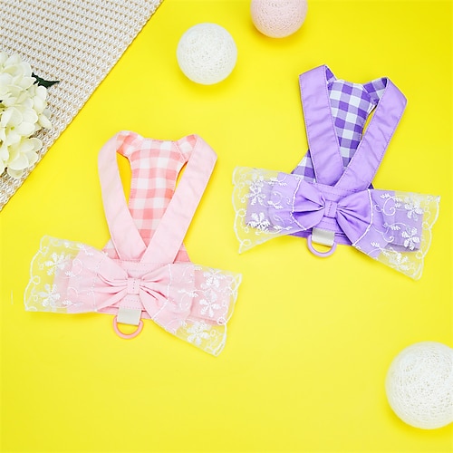 

Dog Cat Vest Bowknot Cute Sweet Dailywear Casual / Daily Dog Clothes Puppy Clothes Dog Outfits Soft Purple Rosy Pink Costume for Girl and Boy Dog Cotton XS S M L XL