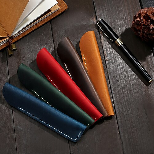 

PencilCasePenPouchMarkerBag Waterproof Creative Wear-Resistant Leather for School Office Business