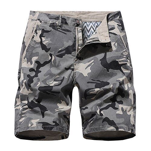 

Men's Classic Style Fashion Shorts Cargo Shorts Pocket Knee Length Pants Casual Daily Camouflage Comfort Breathable Mid Waist ArmyGreen Gray 32 34 36 38