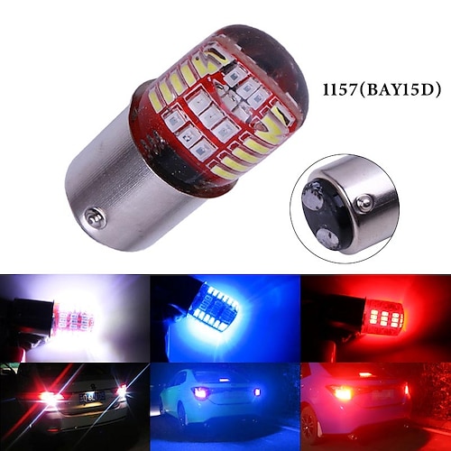 

2PCS Strobe Flash bulb 1157 P21/5W BAY15D Led bulb 3014 42SMD Lighting bulb Car Tail Reverse Brake Stop Light 12V Strobe Red