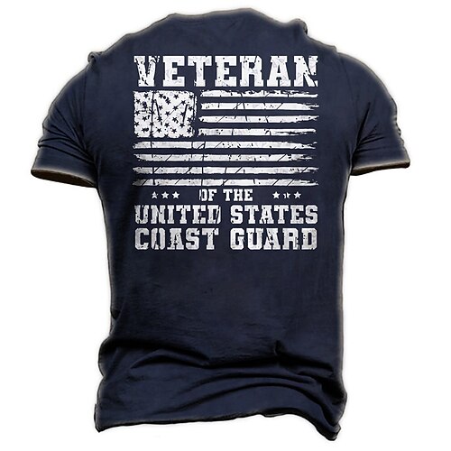 

Men's Unisex T shirt Tee 3D Print Graphic Prints National Flag Crew Neck Street Daily Print Short Sleeve Tops Casual Designer Big and Tall Sports Red Navy Blue