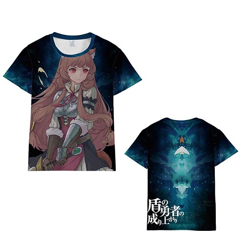 

Inspired by The Rising of the Shield Hero Naofumi Iwatani Raphtalia T-shirt Anime 100% Polyester Anime Harajuku Graphic Kawaii T-shirt For Men's / Women's / Couple's