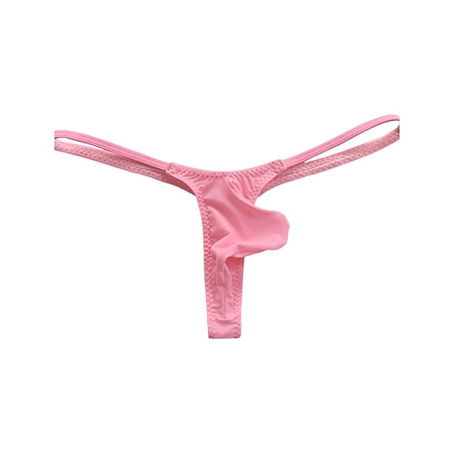 Men's Solid Colored G-strings & Thongs Panties Stretchy 1 PC Underwear  Translucent T-Pants Blushing Pink M/Club 2024 - $8.49