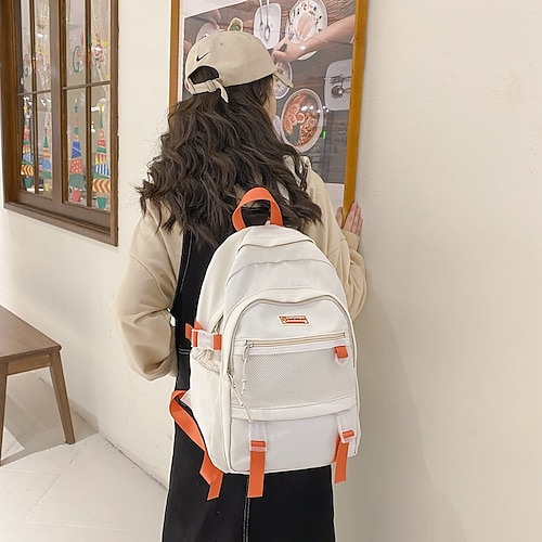 

School Backpack Bookbag Solid for Student Boys Girls Multi-function Wear-Resistant Breathable Polyester Nylon School Bag Back Pack Satchel 20 inch