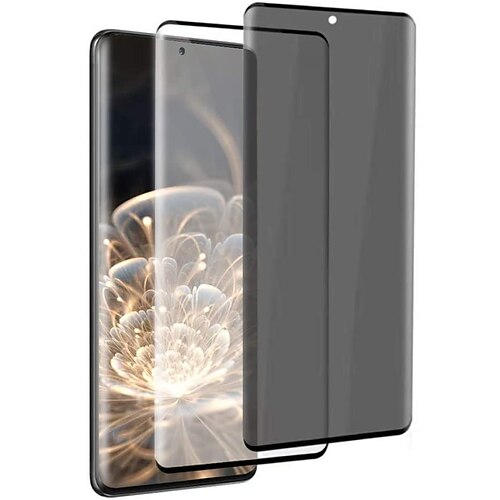 

2 Pack Galaxy S21 Ultra Screen Protector 9H Hardness HD Tempered Glass Screen Protector Privacy Tempered Glass Protector 3D Curved Bubble Free for Samsung Galaxy S21 Ultra 5G (6.8)