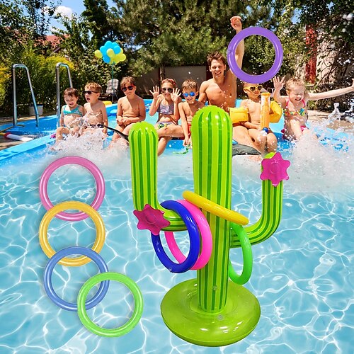

Pool Floats,Outdoor Swimming Pool accessories Inflatable Cactus Ring Toss Game Set Floating Pool Toys Beach Party Supplies Party Bar Travel,Inflatable for PoolCandy