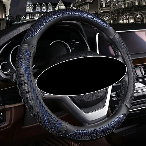 

StarFire Car steering wheel cover four seasons universal men's and women's non-slip breathable sweat-absorbing leather handle cover