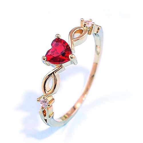 

Ring Party Classic Red Blue Copper Heart Simple Elegant 1pc / Women's / Wedding / Gift